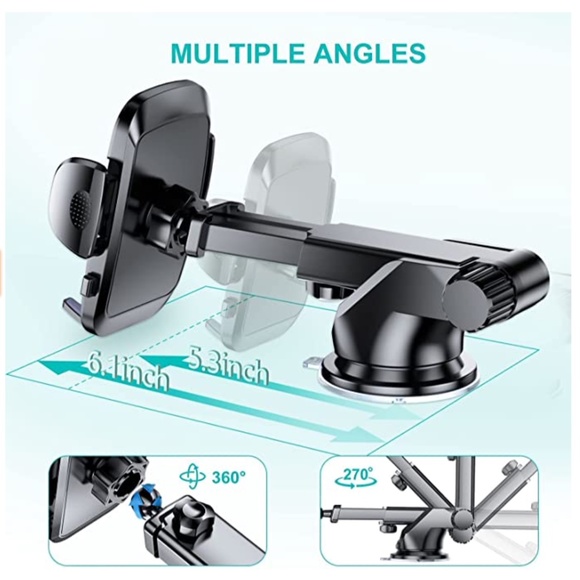 Universal Cell Phone Holder Mount for Car Dashboard Windshield Air Vent NWT - Picture 6 of 6